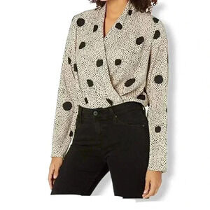 KENDALL + KYLIE  Cowl Neck Bodysuit, Cream top